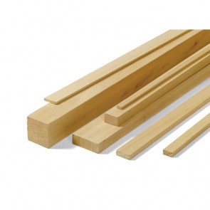 Listelli Piallati in legno Ayous SAMBA 5 X 50 X 2500 mm - Confezione 20 PEZZI