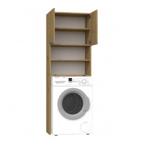 Onlywood Mobile lavanderia componibile POLA - 64 x 30 x 183h cm - Rovere