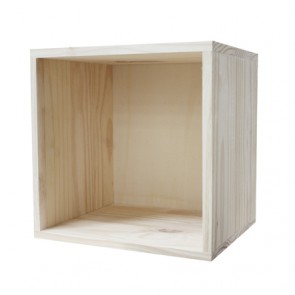 Onlywood Cubo Modulare in legno con Parete - 36 x 30 x 36 h cm