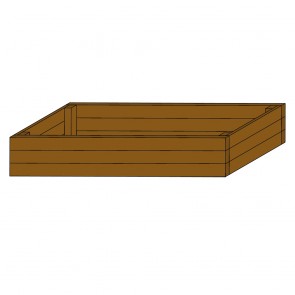 Orto didattico in legno massello autoclavato 200 x 100 x 36 h cm