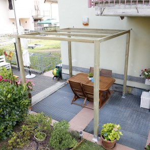 Onlywood Pergola autoportante MODERN in Legno Pino Trattato per Coperture Leggere - ANCHE SU MISURA