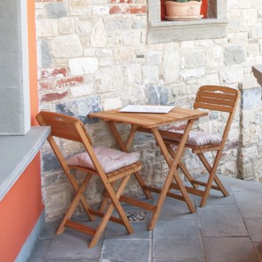 Set tavolo e sedie da giardino BISTROT CANNES in legno trattato
