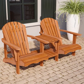 Onlywood Set tavolo e sedie da giardino RELAX in legno di Hardwood  - 177 x 89 x 93 h cm