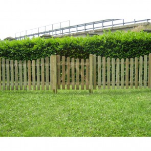 Steccato in Legno CONCAVO ROBUSTO impregnato 180 x 86-100 h. cm