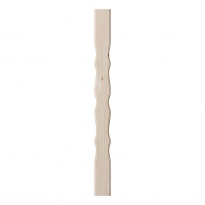 Onlywood Stecche in legno per balcone - Squadrato Sagomato in Abete 30-160 cm - 15 colori