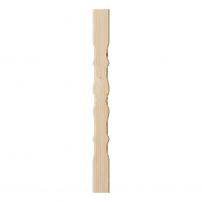 Onlywood Stecche in legno per balcone - Squadrato Sagomato in Larice 30-160 cm - 15 colori
