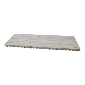 Piastrella ad incastro per esterno STYLE BIANCA in legno Thermowood - 40 x 120 x 4,5 cm