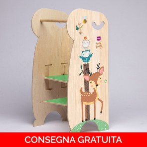 Onlywood Torretta Montessori MAGICWOOD con Disegni Colorati