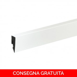 Battiscopa PVC Bianco Impermeabile con Passafilo - 15 x 38,5 mm - CONFEZIONE RISPARMIO 24 ML