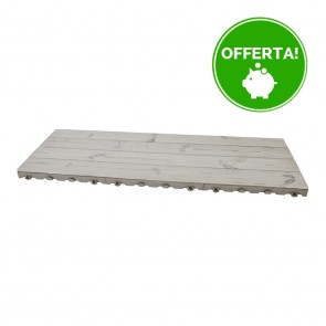 Piastrella ad incastro per esterno STYLE BIANCA in legno Thermowood - 40 x 120 x 4,5 cm