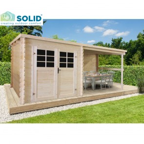 Onlywood Casetta in legno con Tettoia Laterale SLO 518 x 238 x 206 h. cm 