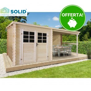 Onlywood Casetta in legno con Tettoia Laterale SLO 518 x 238 x 206 h. cm 