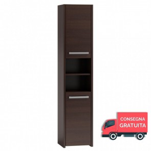 Onlywood Mobile lavanderia componibile PINO - 40 x 30 x 170h cm - Wenge