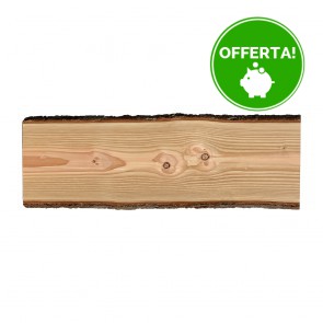 Onlywood Tavola legno grezzo con corteccia Spessore 30 mm- 1200 x 500-600 mm - Legno Douglas 