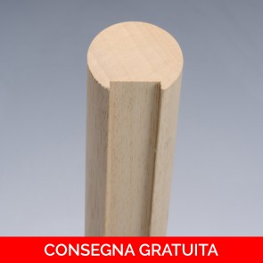 Onlywood Corrimano Legno TONDO Ayous diametro 47 x 300 cm Grezzo