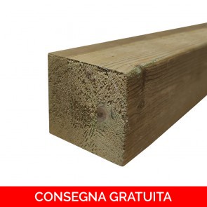 Travi in Legno Lamellare - Pino Trattato - 12 x 12 x 300 cm