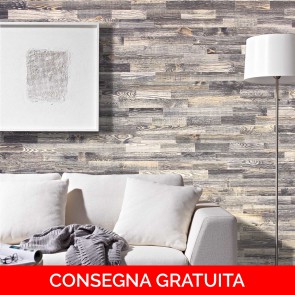 Pannelli Murali in VERO LEGNO Pino Nero effetto Vintage - Conf. 1 MQ
