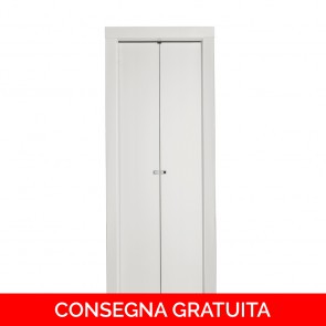 Porta a Soffietto EASY Melaminico Bianco h. 210 cm - 4 Dimensioni