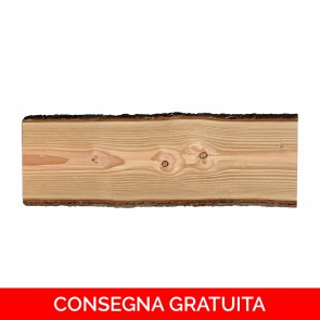 Onlywood Tavola legno grezzo con corteccia Spessore 30 mm- 1200 x 500-600 mm - Legno Douglas 