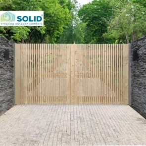 Cancello da giardino, Cancello a battente in legno Cancello per esterno  Cancello per ingresso Barriera di sicurezza Cancello per recinzione singola  Legno nocciola 100x90 cm : : Fai da te