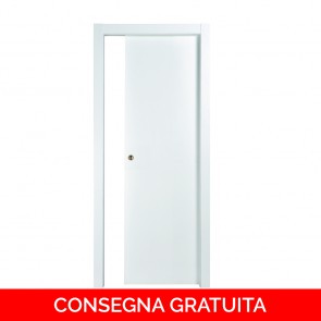 Porta Scorrevole interna Reversibile EASY Melaminico Bianco h. 210 cm - 4 Dimensioni