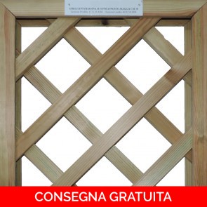 Grigliati in Legno SU MISURA Trattati - Maglia 10 cm