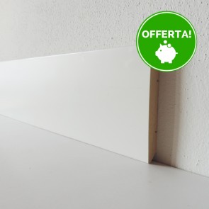 Battiscopa Legno BIANCO Laccato - 100 x 13 mm -  Asta 2,5 m 
