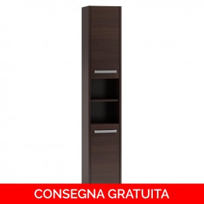 Onlywood Mobile lavanderia componibile LINO - 30 x 30 x 170h cm - Wenge
