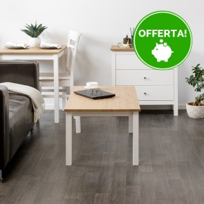 Tavolino da salotto in legno Massello con finiture Bianche - 2 Dimensioni disponibili