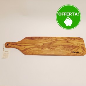 Onlywood Tagliere in Legno di Ulivo con Manico - Dimensioni 50 x 15 cm