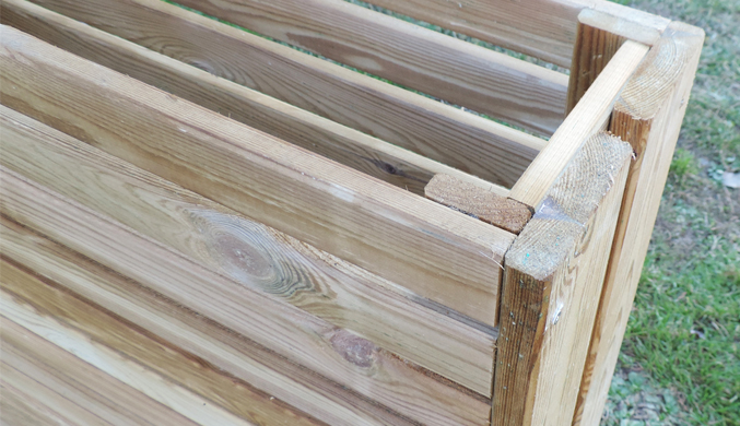Fioriera in legno Tulipano
