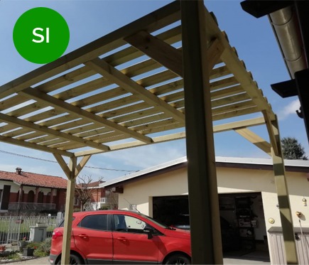 Pergola copertura in legno 