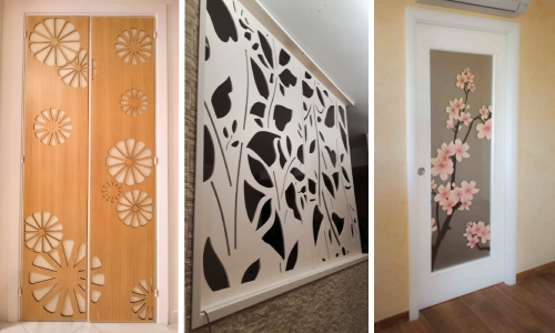 Porte in legno artigianali traforate