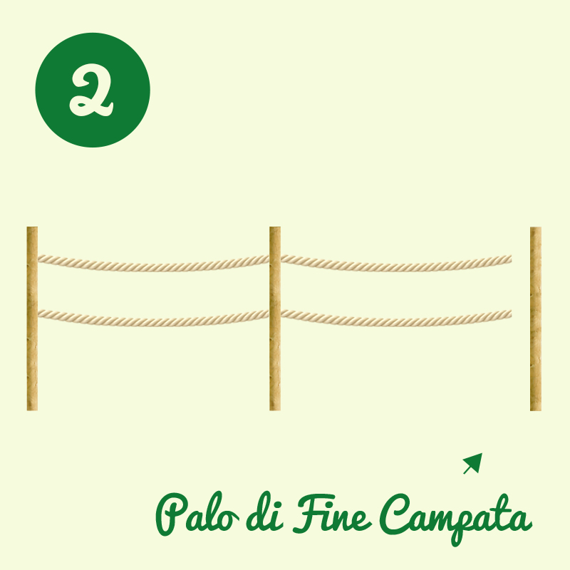 Pali in legno di Castagno Tornito