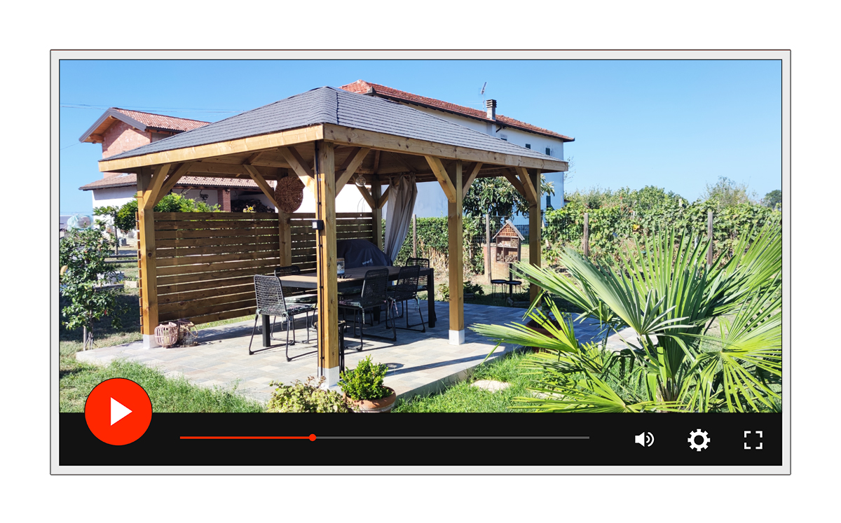 Gazebo in legno Kiosk