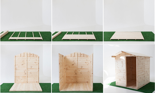 Montaggio casette in legno