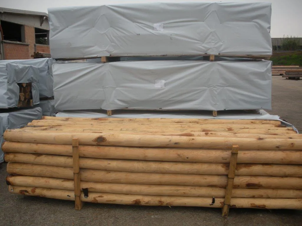 Palo legno di CASTAGNO Scortecciato CERTIFICATO PREMIUM