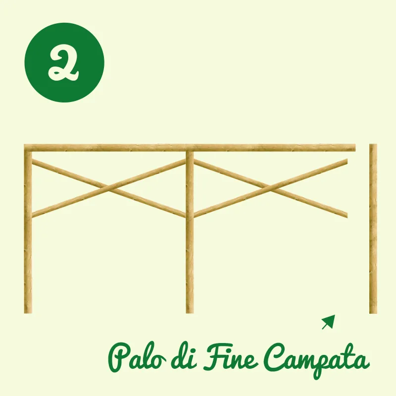 Pali in legno di Pino Russo trattati in Autoclave Pali in legno di Pino Russo trattati in Autoclave