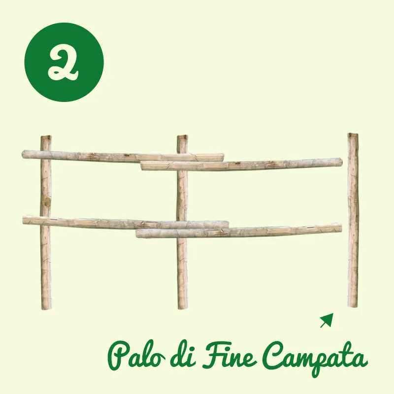 Pali in legno di castagno scortecciato Onlywood Pali in legno di castagno scortecciato Onlywood