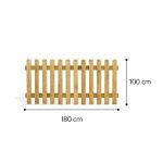 Steccato in Legno PROFESSIONALE in Pino Impregnato 180 x 100 h. cm-57618