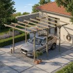 Onlywood Carport Copertura auto PROTEGO 3 x 5 metri legno impregnato