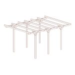 Onlywood Copertura in legno per auto 3 x 5 metri in legno impregnato classe 3-0