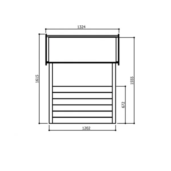 Casetta in legno per bambini BIMBI 120 x 120 cm-27247