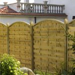 Pannello Frangivista Legno LUSSO ELEGANT Pino Trattato in Autoclave - AD ONDA - 180 x 160/180 h. cm - ANTIVENTO-46892