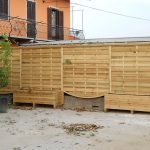 Pannello Frangivista Legno LUSSO ELEGANT Pino Trattato in Autoclave - AD ONDA - 180 x 160/180 h. cm - ANTIVENTO-47383