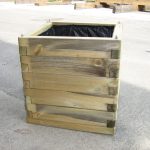 Fioriera in legno LINEA PROFESSIONALE 50x50x45,5 h cm con Rivestimento-48279