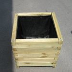 Fioriera in legno LINEA PROFESSIONALE 50x50x45,5 h cm con Rivestimento-48280