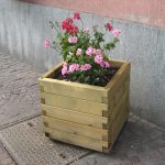 Fioriera in legno LINEA PROFESSIONALE 50x50x45,5 h cm con Rivestimento-0