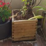 Fioriera in legno LINEA PROFESSIONALE 50x50x45,5 h cm con Rivestimento-48077