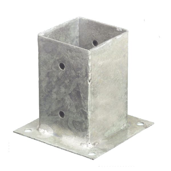 Staffa fissaggio a bicchiere per palo 12 x 12-0